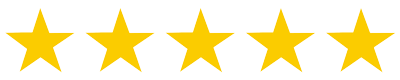 5 out of 5 yellow stars